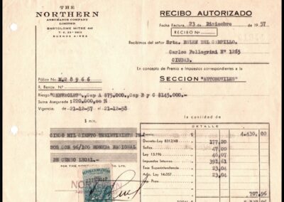 Recibo de The Northern Assurance Company Limited.