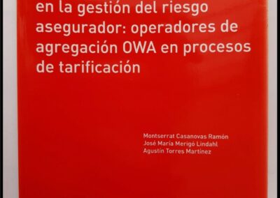 Inteligencia Computacional en la Gestión del Riesgo Asegurador: Operadores de Agregación OWA en Procesos de Tarifación. Autores Varios. Cuadernos de la Fundación 201. Fundación Mapfre. Área de Seguro y Previsión Social.