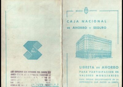 Libreta de Ahorro para Participación en Valores Mobiliarios de Caja Nacional de Ahorro y Seguro.