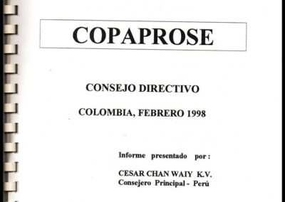 Informe al Consejo Directivo del XVII Congreso de COPAPROSE – Confederación Panamericana de Productores de Seguros. (Panamá).