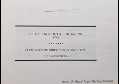 Cuadernos de la Fundación Nº 6. Elementos de Dirección Estratégica de la Empresa. Fundación Mapfre.