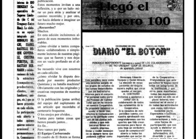 El Botón. Nº 100. 10/2005. Publicación Interna de Río Uruguay Cooperativa de Seguros Limitada.