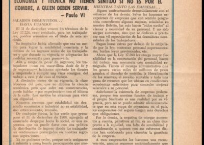Nuestro Tiempo. Año VII – Nº 35. Agosto de 1968. Publicación del Sindicato del Seguro de la República Argentina.