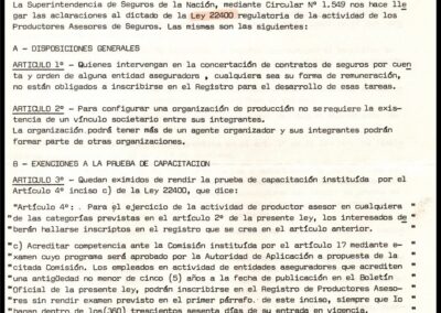 Comunicación a Productores: Circular Nº 58. La Fortuna S. A. Argentina De Seguros Generales.