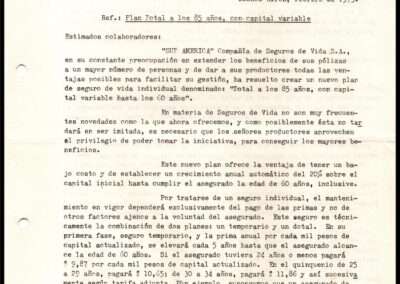 Comunicación a Colaboradores: Plan Dotal a los 85 Años, con Capital Variable. Sud América Compañía de Seguros de Vida S. A.