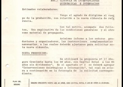 Comunicación a Colaboradores: Cláusulas de Intervenciones Quirúrgicas e Internación. Sud América Compañía de Seguros de Vida S. A.