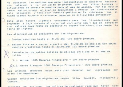 Nota a Productores Asesores por Cobranza. Sud América Terrestre y Marítima Compañía de Seguros Generales S. A.