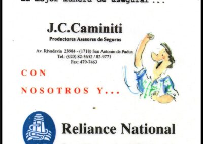 Folleto Asesor de Seguros. Juan Carlos Caminiti.