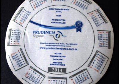 Pad para mouse con Calendario año 2014. Prudencia Compañía Argentina de Seguros Generales S. A.