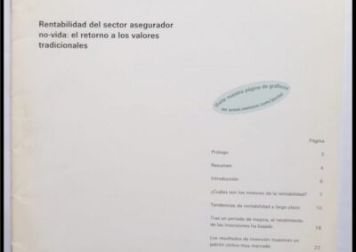 sigma Nº 5 – 2001. Rentabilidad del Sector Asegurador No-Vida: el Retorno a los Valores Tradicionales. Swiss Re. (Suiza).