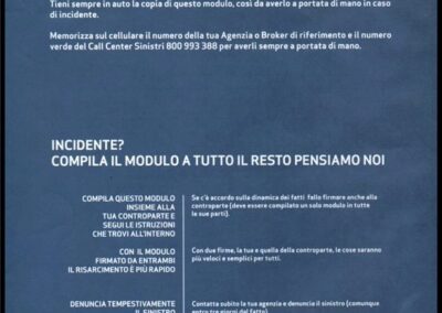 Constatazione Amichevole di Incidente Automobilistico. UnipolSai Assicurazioni S.p.A. (Italia).