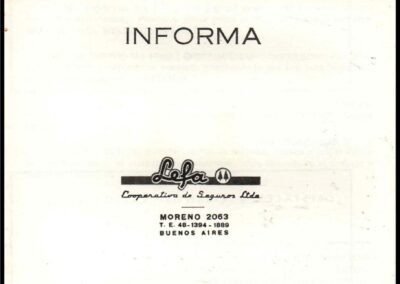 LEFA Informa Nº 5 – Diciembre 1969. Lefa Cooperativa de Seguros Limitada.