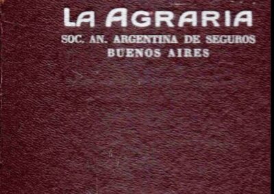 Libreta. Año 1948. La Agraria Sociedad Anónima Argentina de Seguros.