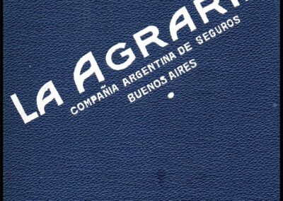 Libreta de La Agraria Compañía Argentina de Seguros.