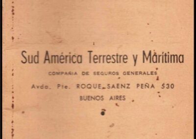 Libreta de Sud América Terrestre y Marítima Compañía de Seguros Generales S. A.