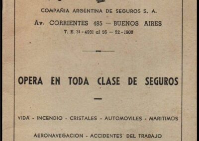 Libreta de Providencia Compañía Argentina de Seguros S. A.