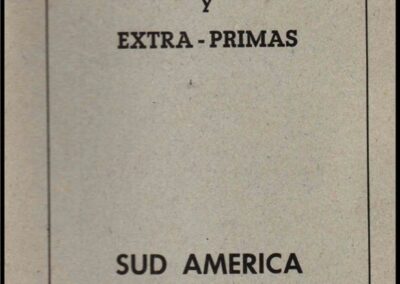 Tarifa de Primas y Extra-Primas. Sud América Compañía de Seguros de Vida S. A.