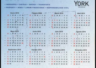 Pad para mouse con calendario. York International Argentina S. A.