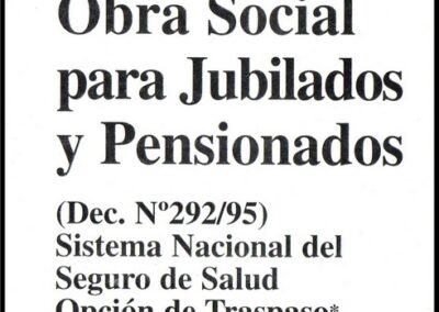Cambio de Obra Social para Jubilados y Pensionados – Folleto VIII. Siembra AFJP.
