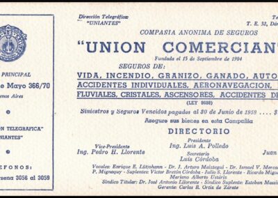 Secante de Unión Comerciantes Compañía Anónima de Seguros.