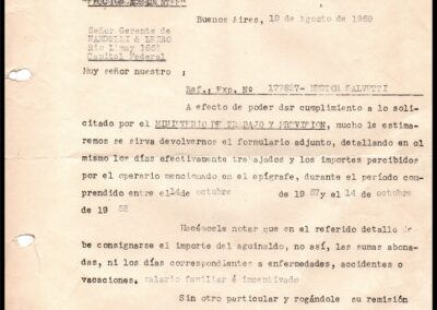 Carta a Cliente solicitando Información. Sección Accidentes de Columbia Sociedad Anónima de Seguros.