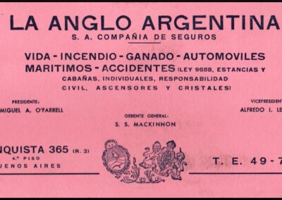 Secante de La Anglo Argentina Sociedad Anónima Compañía de Seguros.