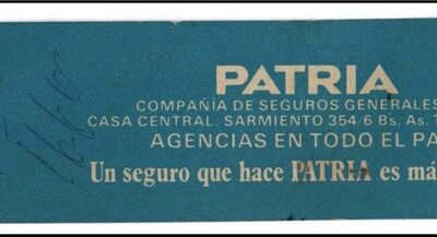 Señalador para libros de Patria Compañía de Seguros Generales S. A.