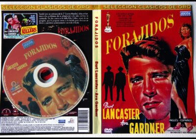 Forajidos. Película del año 1946, Dirigida por Robert Siodmak y Protagonizada por Burt Lancaster, Ava Gardner, Edmond O’Brien y Sam Levene.