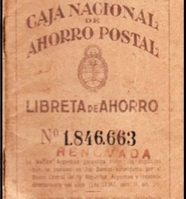 Libreta de Ahorro de Caja Nacional de Ahorro Postal.