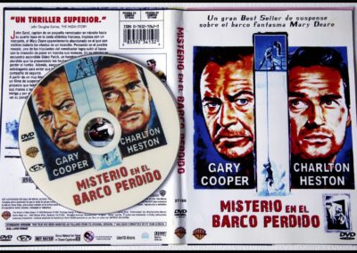 Misterio en el barco perdido. Película del año 1959. Dirigida por Michael Anderson, Protagonizada por Gary Cooper y Charlton Heston.