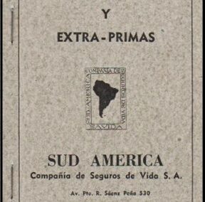 Tarifa de Primas y Extra-Primas año 1968 de Sud América Compañía de Seguros de Vida S. A.