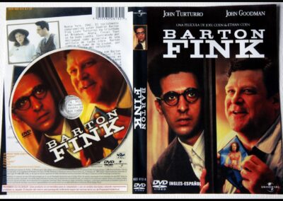 Barton Fink. Película estadounidense del año 1991, Escrita, Producida, Dirigida y Montada por los hermanos Coen y Protagonizada por John Turturro y John Goodman.