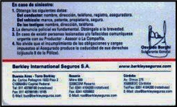 Tarjeta de Asistencia Total. Berkley International Seguros S. A.