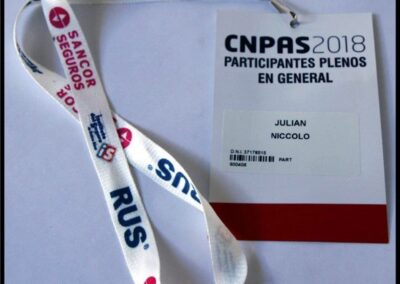 CNPAS 2018 – Congreso Nacional de Productores Asesores de Seguros. Credencial Participantes Plenos en General. FAPASA – Federación de Asociaciones de Productores Asesores de Seguros de Argentina.