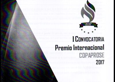 Bases de la I Convocatoria Premio Internacional. 2017. COPAPROSE – Confederación Panamericana de Productores de Seguros. (Panamá).