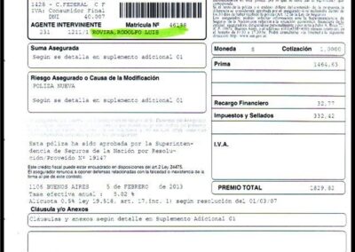 Póliza Sección Integral de Consorcio. 31 de Enero de 2013. Compañia De Seguros La Mercantil Andina S.A.