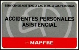 Credencial para Asegurados de Accidentes Personales Asistencial de Mapfre Argentina Seguros S. A.