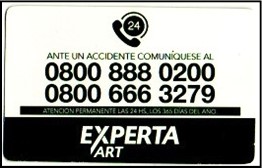 Credencial de Experta Aseguradora de Riesgos del Trabajo S. A.