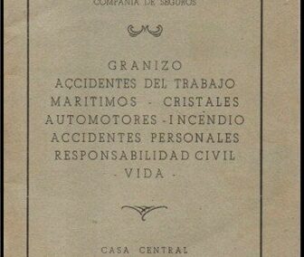 Libreta de La Primera Compañía Argentina de Seguros Generales S. A.
