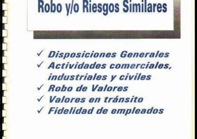 Manual de Seguros de Robo y/o Riesgos Similares. Editorial Mundo del Seguro S. A.