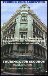 Calendario del Touring Cooperativa de Seguros para Automovilistas Limitada. 1999.