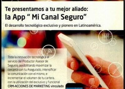 Folleto. App «Mi Canal Seguro». AAPAS – Asociación Argentina de Productores Asesores de Seguros.