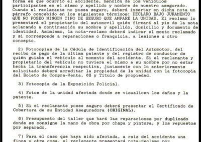 Requisitos a Cumplir por los Terceros que Formulen su Reclamo de Siniestros. Federación Patronal Cooperativa de Seguros Limitada.