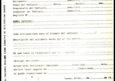 Formulario de Reclamo de Terceros. Sociedad Rural de Cerealistas Compañía Argentina de Seguros S. A.