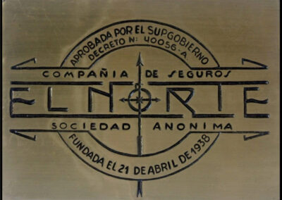 Placa de bronce de Compañía de Seguros El Norte S. A.