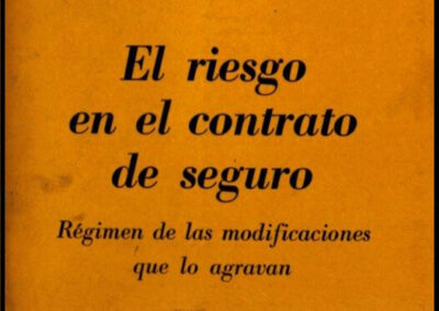 El Riesgo en el Contrato de Seguro. Juan Carlos F. Morandi. Noviembre de 1974.