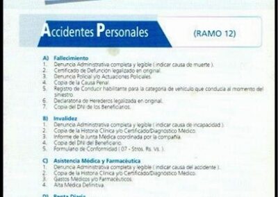 Folleto. Siniestros Riesgos Varios / Seguros de Personas. 2015. Federación Patronal Seguros S. A.