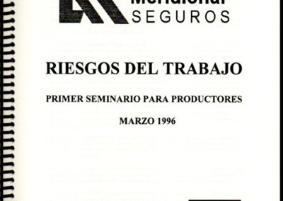 Primer Seminario para Productores sobre Riesgos del Trabajo. Marzo 1996. Manual y Ley 24.557. La Meridional Compañía Argentina de Seguros S. A.
