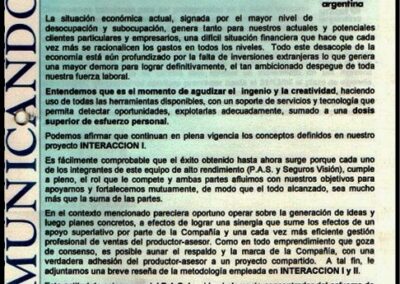 Comunicándonos. Circular General Nº 346. 27-06-95. Compañía Argentina de Seguros Visión S. A.