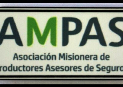 Prendedor de AMPAS – Asociación Misionera de Productores Asesores de Seguros.